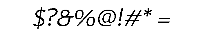 29LTAzer LightSlanted Font OTHER CHARS