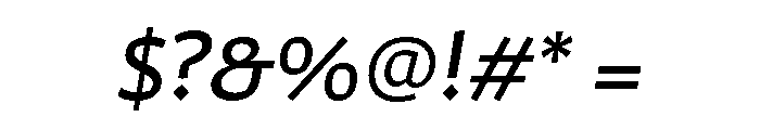 29LTAzer Slanted Font OTHER CHARS