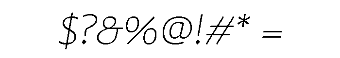 29LTAzer ThinSlanted Font OTHER CHARS