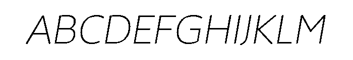 29LTAzer ThinSlanted Font UPPERCASE