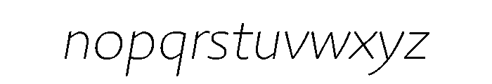 29LTAzer ThinSlanted Font LOWERCASE