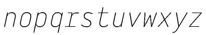29LTBaseet ExtraLightSlanted Font LOWERCASE