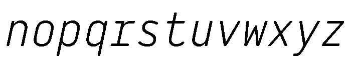 29LTBaseet Slanted Font LOWERCASE