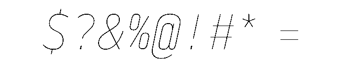 29LTBaseet ThinSlanted Font OTHER CHARS