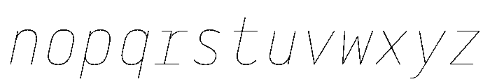 29LTBaseet ThinSlanted Font LOWERCASE