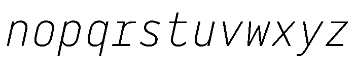29LTBaseetSlanted LightSlanted Instance Font LOWERCASE