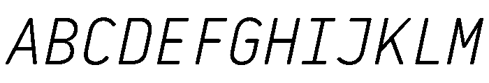 29LTBaseetSlanted Slanted Instance Font UPPERCASE