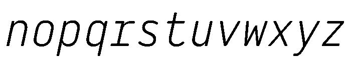 29LTBaseetSlanted Slanted Instance Font LOWERCASE