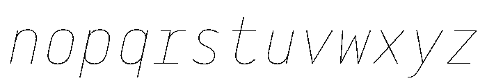 29LTBaseetSlanted ThinSlanted Instance Font LOWERCASE
