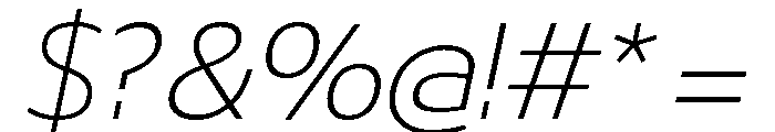 29LTBukra ExtraLightSlanted Font OTHER CHARS