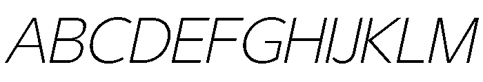29LTBukra ExtraLightSlanted Font UPPERCASE