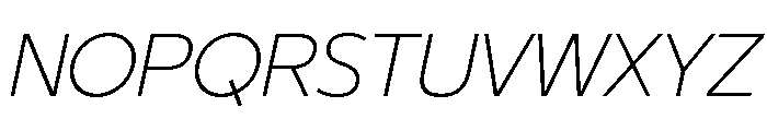 29LTBukra ExtraLightSlanted Font UPPERCASE
