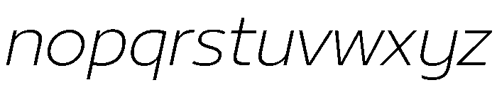 29LTBukra ExtraLightSlanted Font LOWERCASE