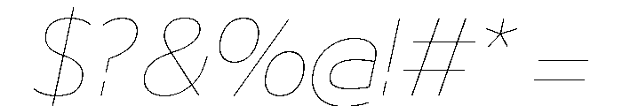 29LTBukra HairlineSlanted Font OTHER CHARS