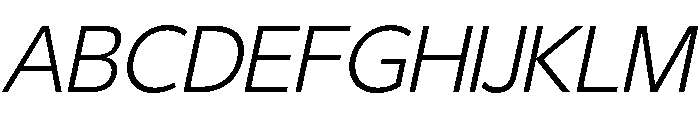 29LTBukra LightSlanted Font UPPERCASE