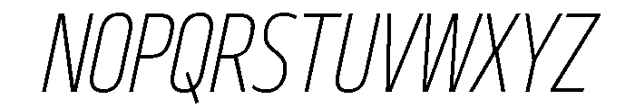 29LTBukraCond ExtraLightSlanted Font UPPERCASE