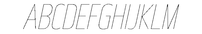 29LTBukraCond HairlineSlanted Font UPPERCASE
