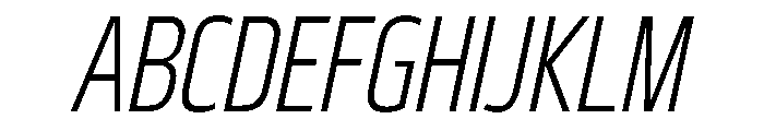 29LTBukraCond LightSlanted Font UPPERCASE