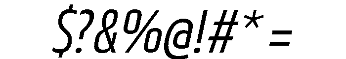29LTBukraCond Slanted Font OTHER CHARS