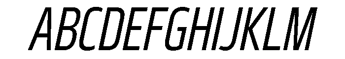 29LTBukraCond Slanted Font UPPERCASE