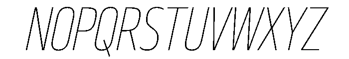 29LTBukraCond ThinSlanted Font UPPERCASE