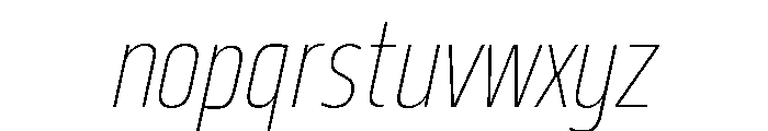 29LTBukraCond ThinSlanted Font LOWERCASE