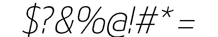 29LTBukraSemiCond ExtraLightSlanted Font OTHER CHARS