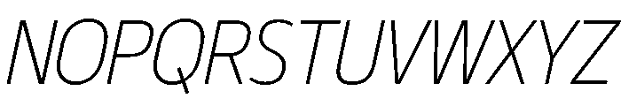 29LTBukraSemiCond ExtraLightSlanted Font UPPERCASE