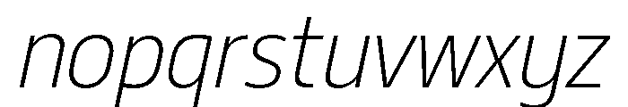 29LTBukraSemiCond ExtraLightSlanted Font LOWERCASE