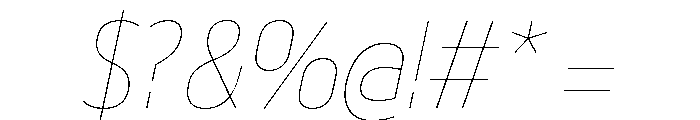 29LTBukraSemiCond HairlineSlanted Font OTHER CHARS