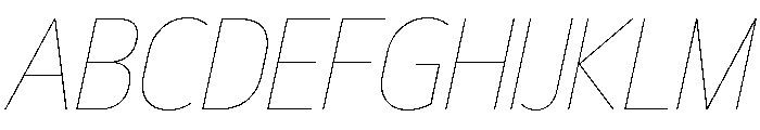 29LTBukraSemiCond HairlineSlanted Font UPPERCASE