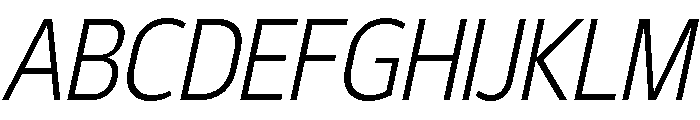 29LTBukraSemiCond LightSlanted Font UPPERCASE
