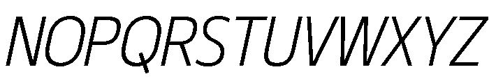 29LTBukraSemiCond LightSlanted Font UPPERCASE