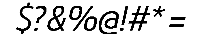 29LTBukraSemiCond Slanted Font OTHER CHARS