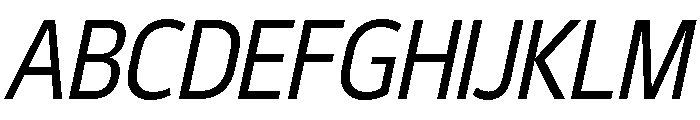 29LTBukraSemiCond Slanted Font UPPERCASE