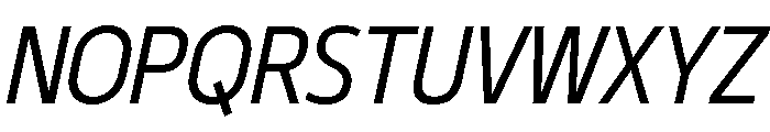 29LTBukraSemiCond Slanted Font UPPERCASE