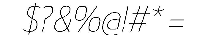 29LTBukraSemiCond ThinSlanted Font OTHER CHARS
