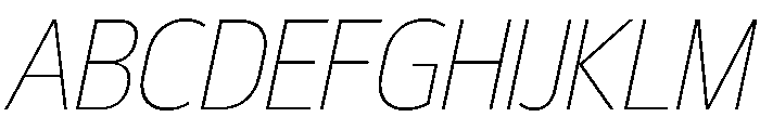 29LTBukraSemiCond ThinSlanted Font UPPERCASE