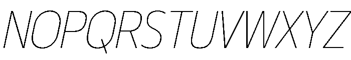 29LTBukraSemiCond ThinSlanted Font UPPERCASE