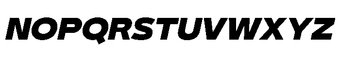 29LTBukraSemiWide BlackSlanted Font UPPERCASE