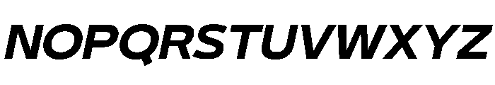 29LTBukraSemiWide BoldSlanted Font UPPERCASE