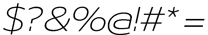 29LTBukraSemiWide ExtraLightSlanted Font OTHER CHARS