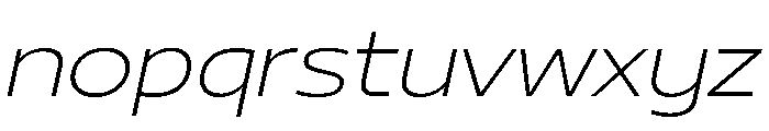 29LTBukraSemiWide ExtraLightSlanted Font LOWERCASE