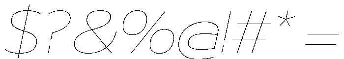 29LTBukraSemiWide HairlineSlanted Font OTHER CHARS