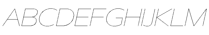 29LTBukraSemiWide HairlineSlanted Font UPPERCASE