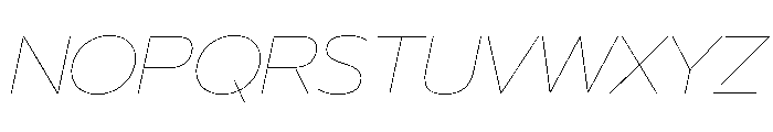 29LTBukraSemiWide HairlineSlanted Font UPPERCASE