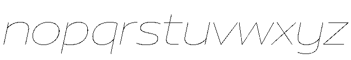 29LTBukraSemiWide HairlineSlanted Font LOWERCASE