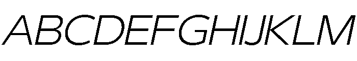 29LTBukraSemiWide LightSlanted Font UPPERCASE