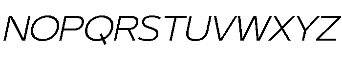 29LTBukraSemiWide LightSlanted Font UPPERCASE