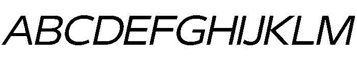 29LTBukraSemiWide Slanted Font UPPERCASE